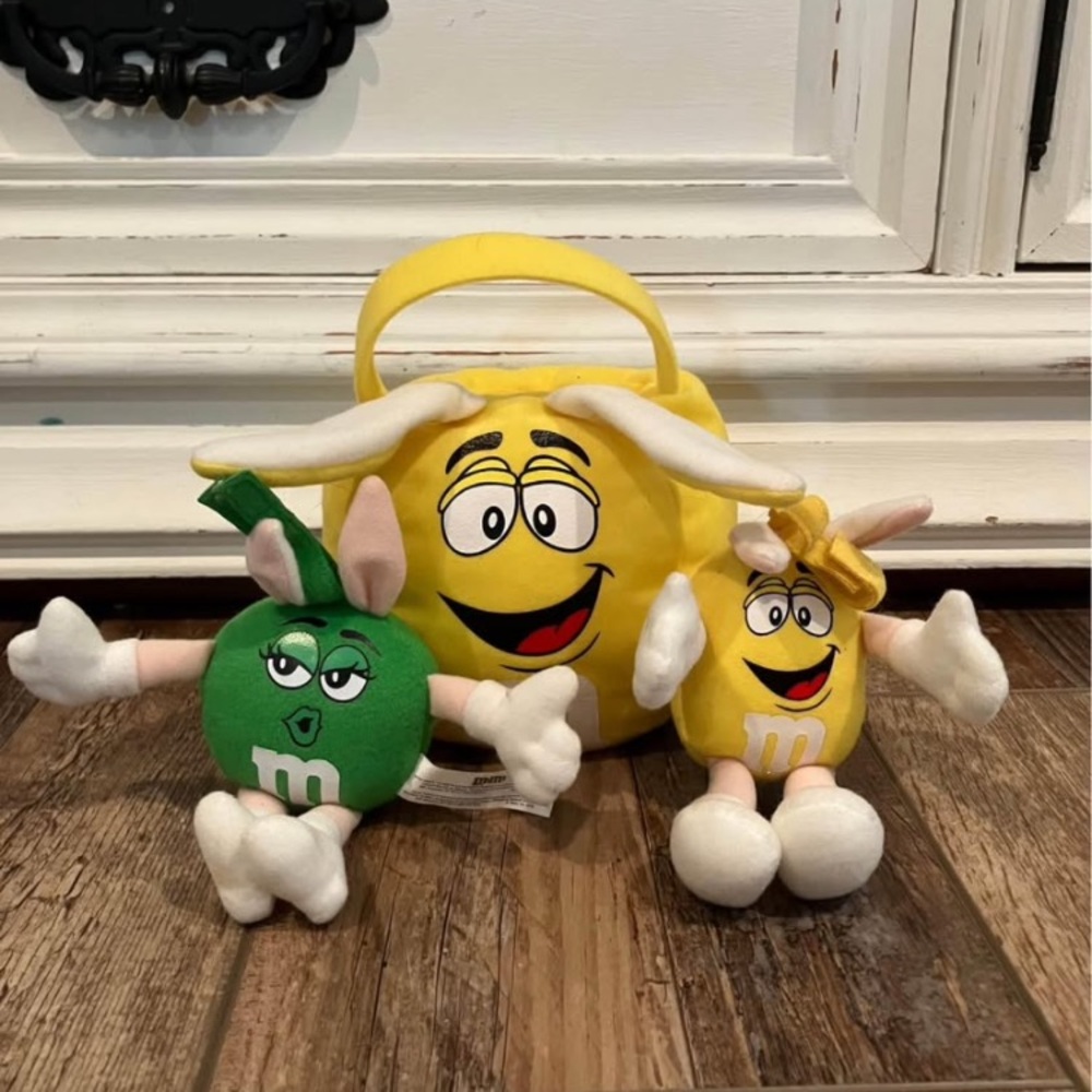 M&M'S Yellow and Green Bunny Plush Set